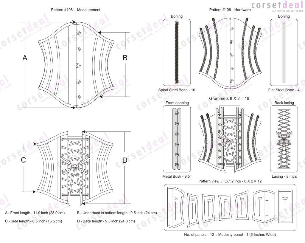 Danita Genuine Sheep Napa Leather Corset