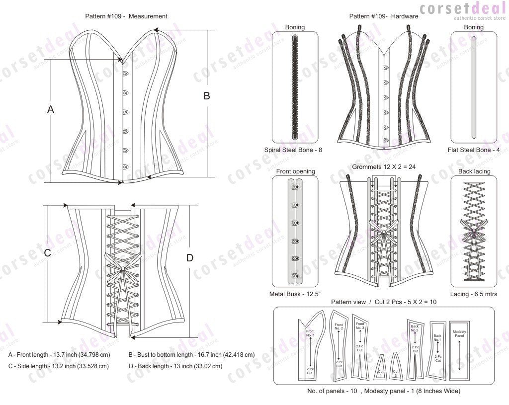 Carna Genuine Sheep Napa Leather Corset