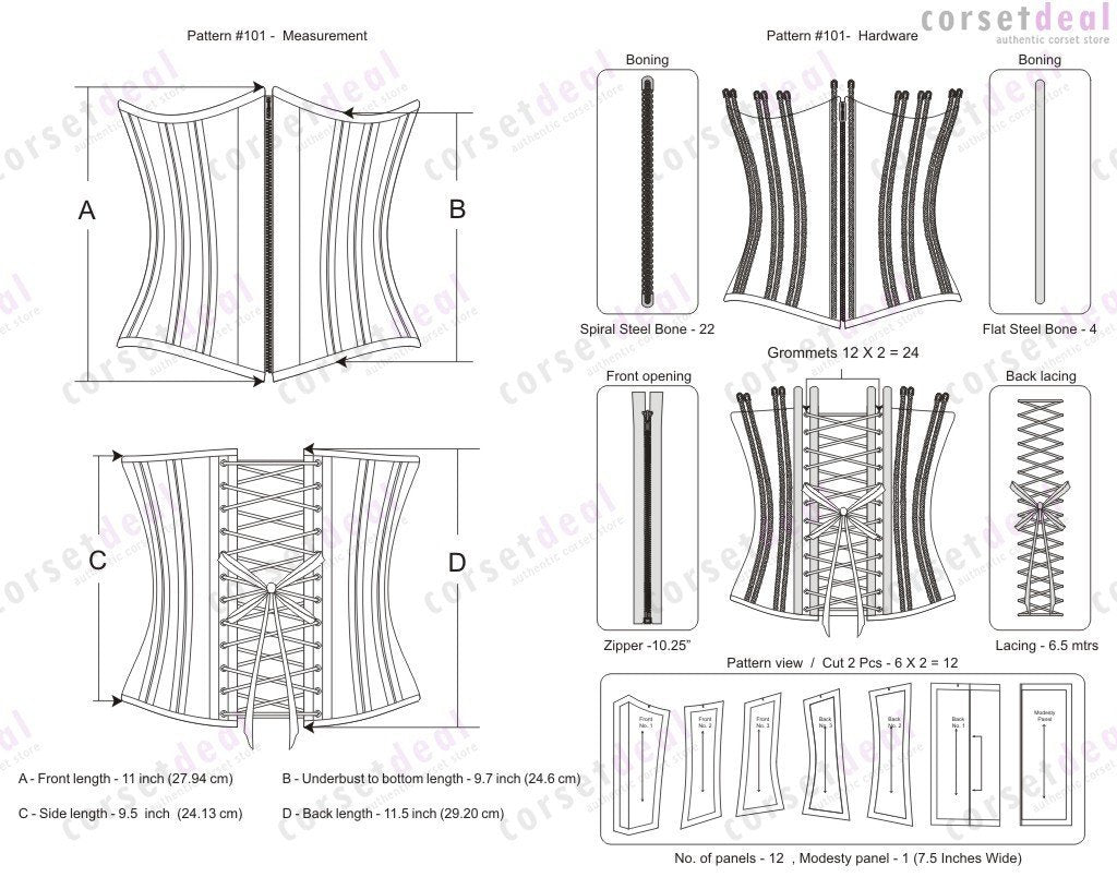 Kaiya Black Waist Training Corset