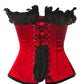 Nahla Burlesque Red Corset with Lace