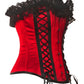 Nahla Burlesque Red Corset with Lace