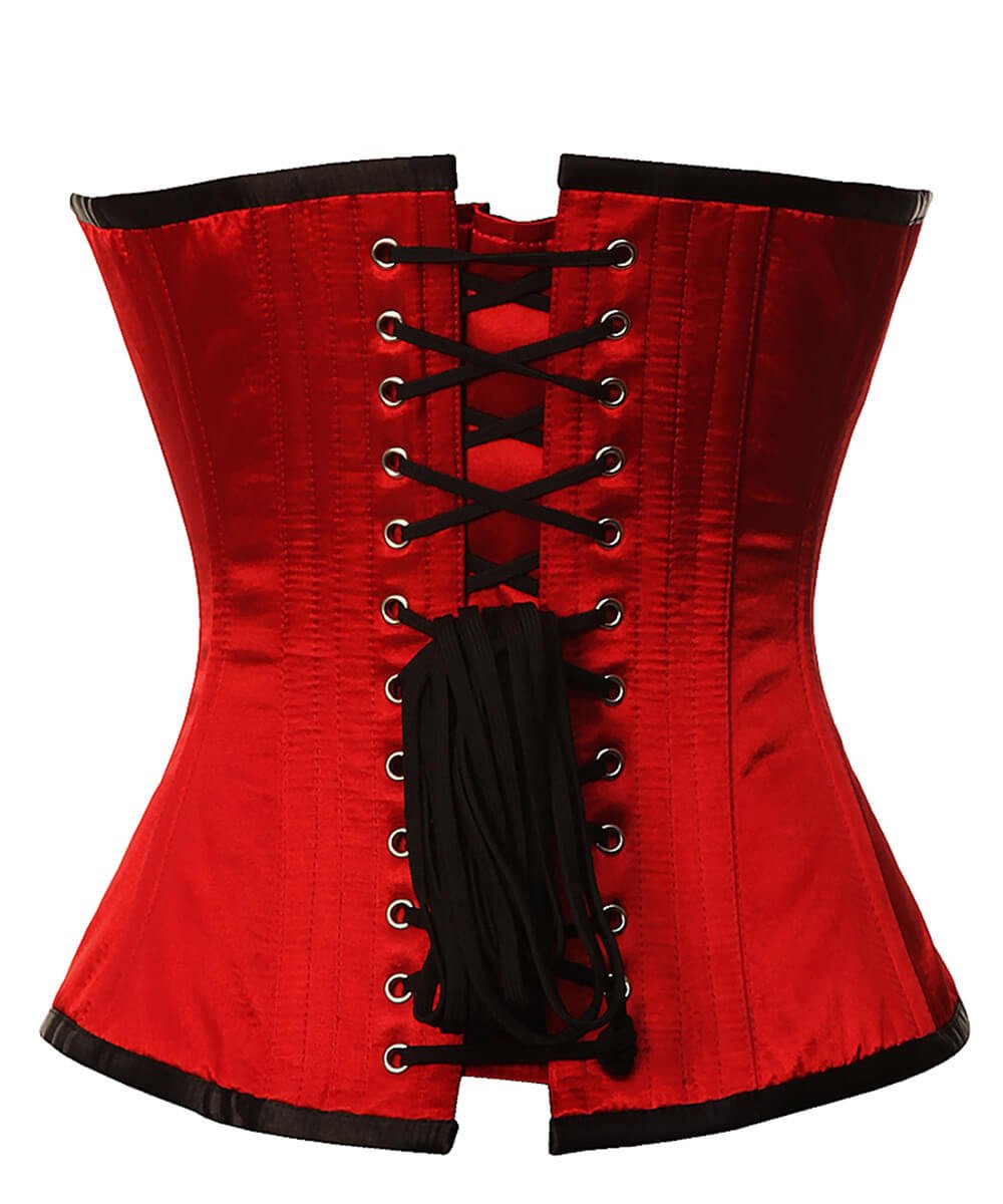 Portia Steel Boned Overbust Red Corset