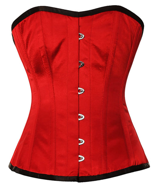 Portia Steel Boned Overbust Red Corset