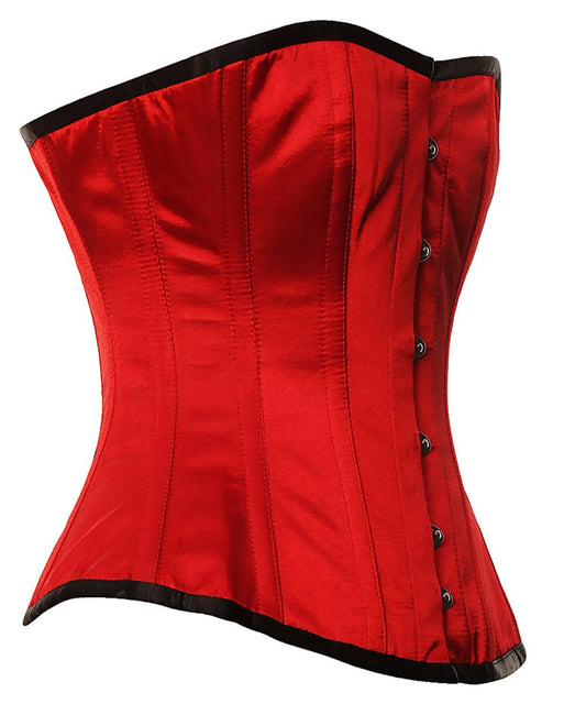 Portia Steel Boned Overbust Red Corset