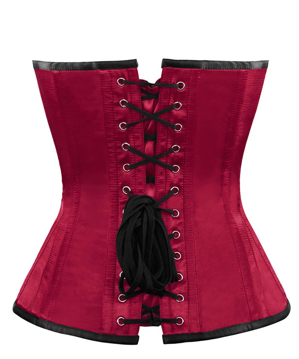 Rhosyn Overbust Maroon Corset