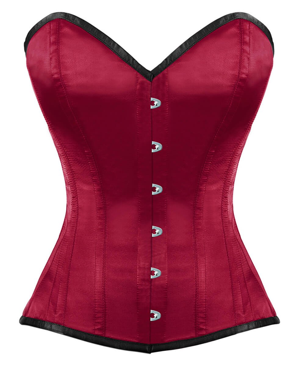 Rhosyn Overbust Maroon Corset