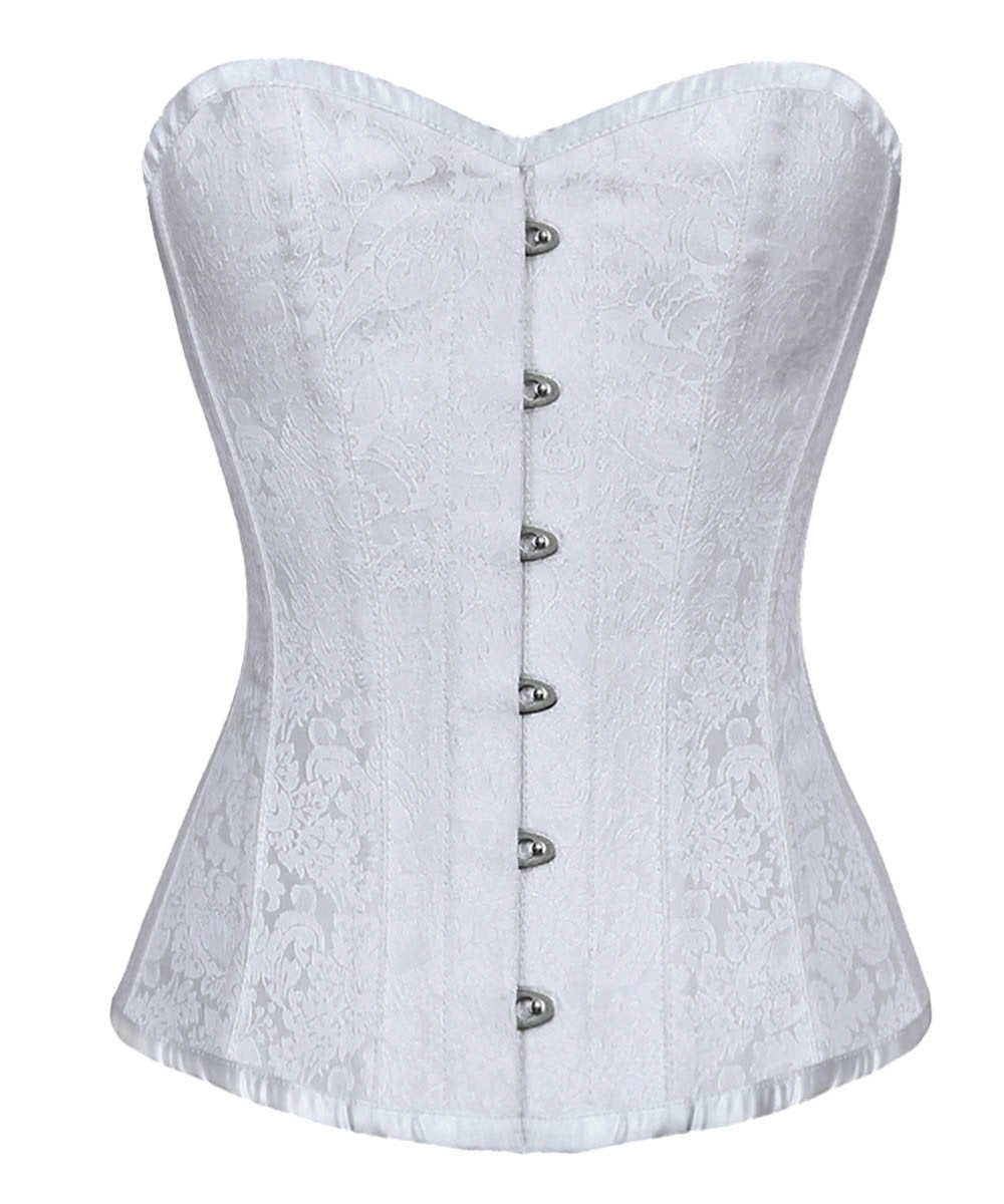 Reilly Brocade Overbust Gothic Corset for Plus Size