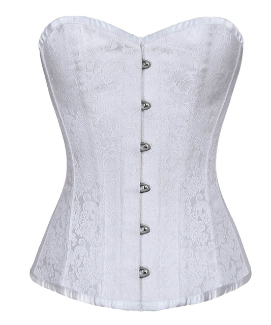 Reilly Brocade Overbust Gothic Corset for Plus Size