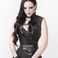 Renata Black Brocade Steampunk Corset with Shrug