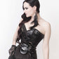 Renata Black Brocade Steampunk Corset with Shrug