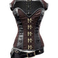 Reyna Steampunk Overbust Corset with Detachable Belt