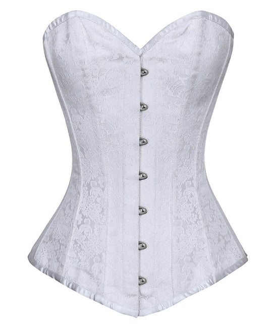 Ida White Brocade Gothic Corset