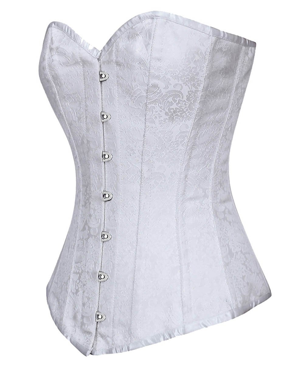 Ida White Brocade Gothic Corset