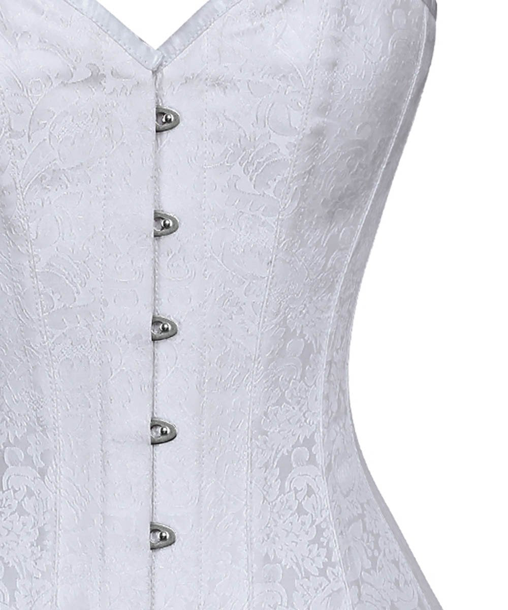 Ida White Brocade Gothic Corset