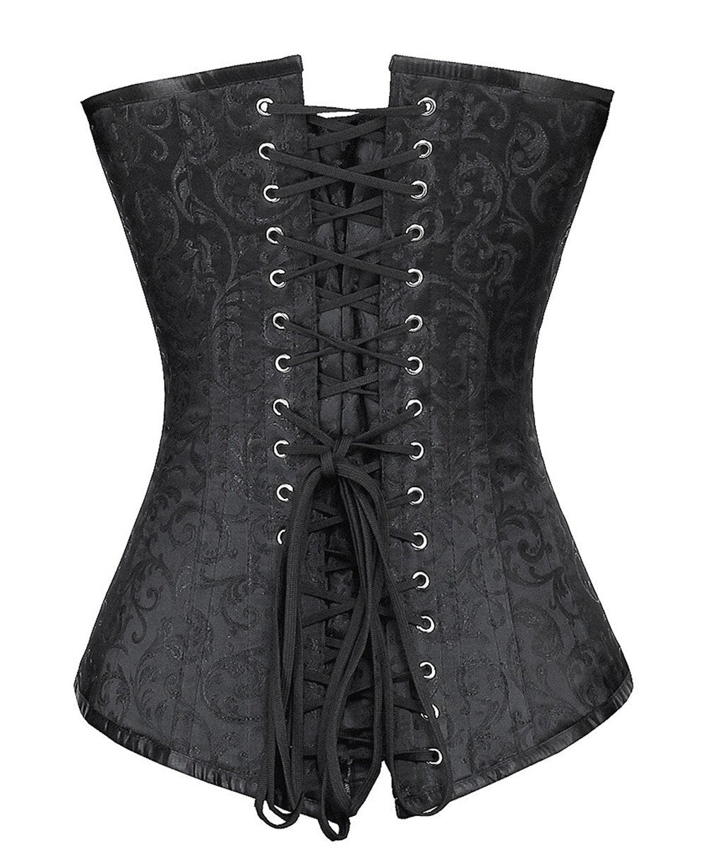 Haady Black Brocade Corset Overbust