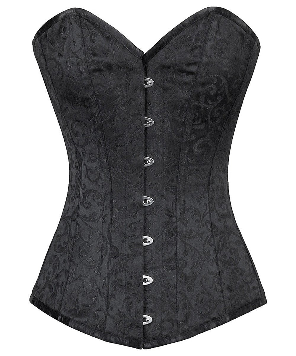 Haady Black Brocade Corset Overbust