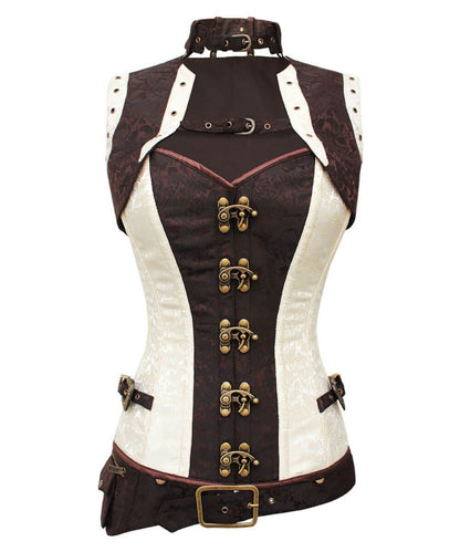 Bertram Steampunk Overbust Corset with Shrug