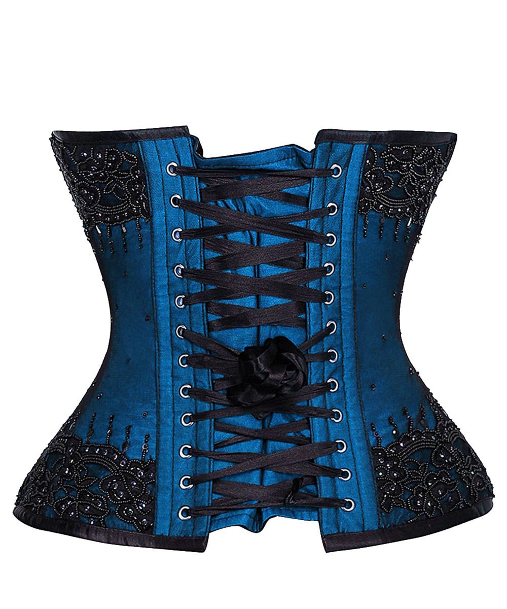 Rikke Overbust Lace Overlay Couture Corset