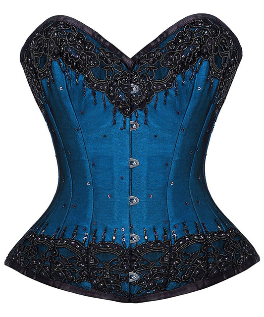 Rikke Overbust Lace Overlay Couture Corset