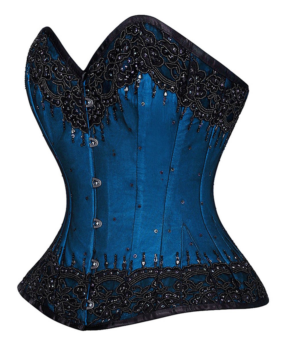 Rikke Overbust Lace Overlay Couture Corset