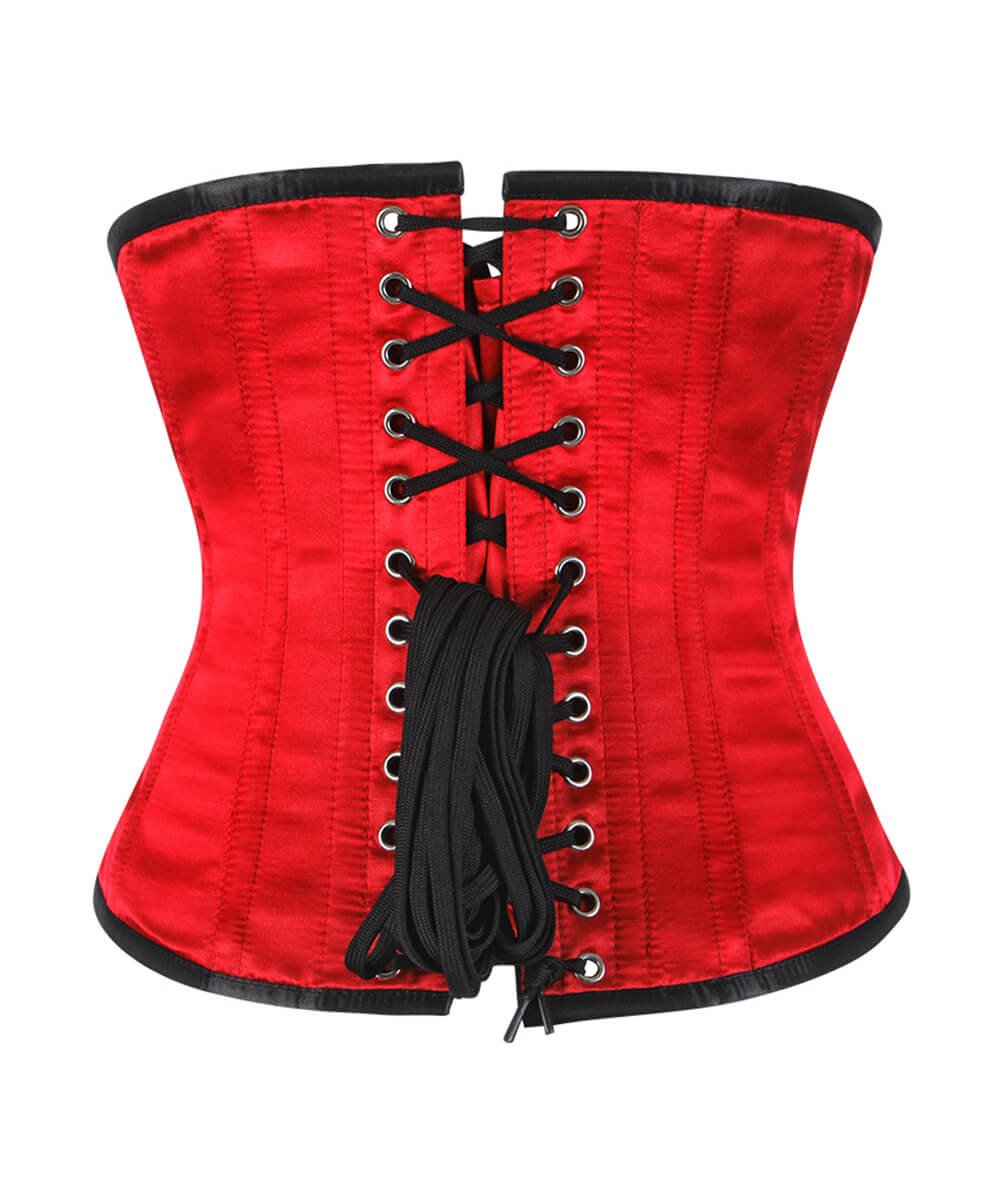 Fulhert Steel Boned Underbust Red Corset