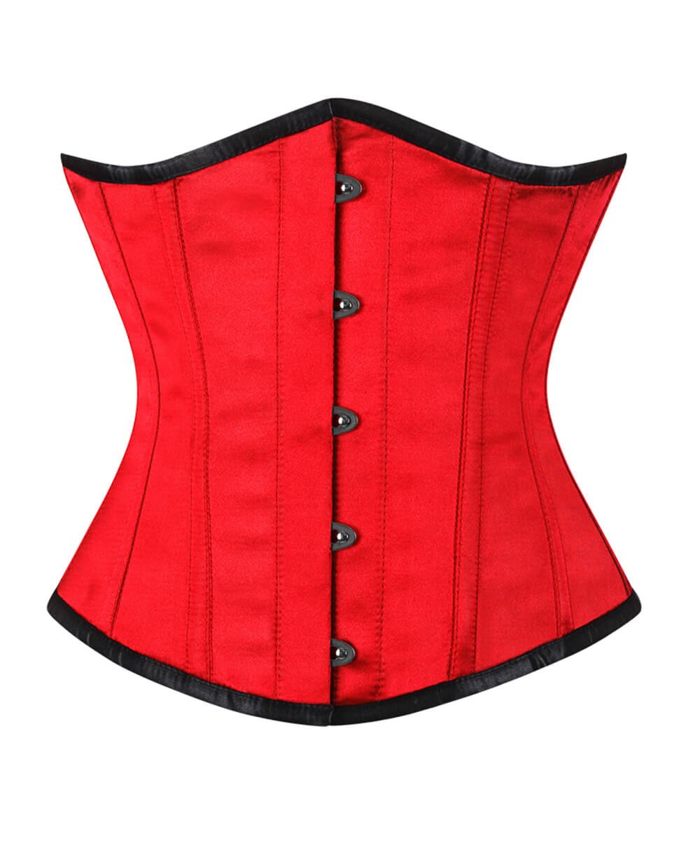 Fulhert Steel Boned Underbust Red Corset