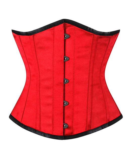 Fulhert Steel Boned Underbust Red Corset