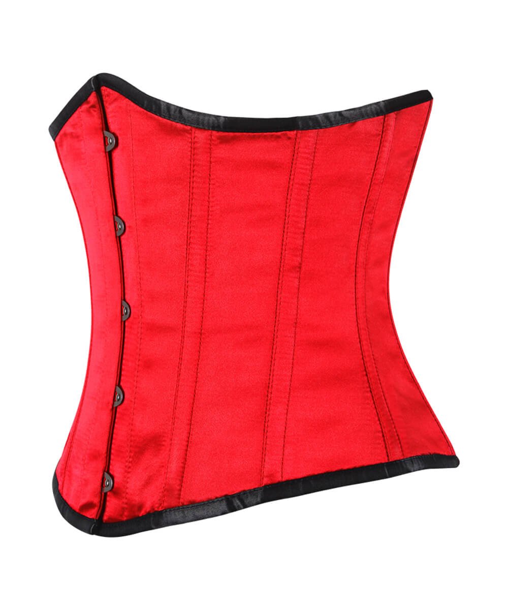 Fulhert Steel Boned Underbust Red Corset