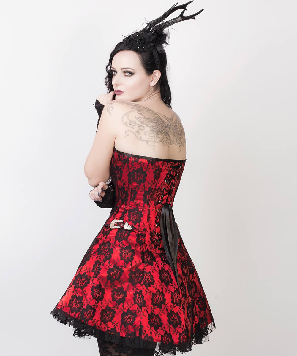 Mirabel Gothic Lace Overlay Corset Dress