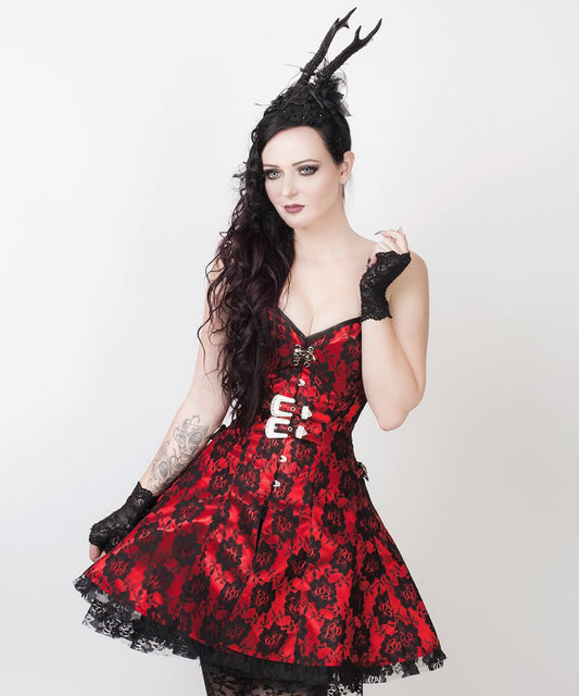 Mirabel Gothic Lace Overlay Corset Dress
