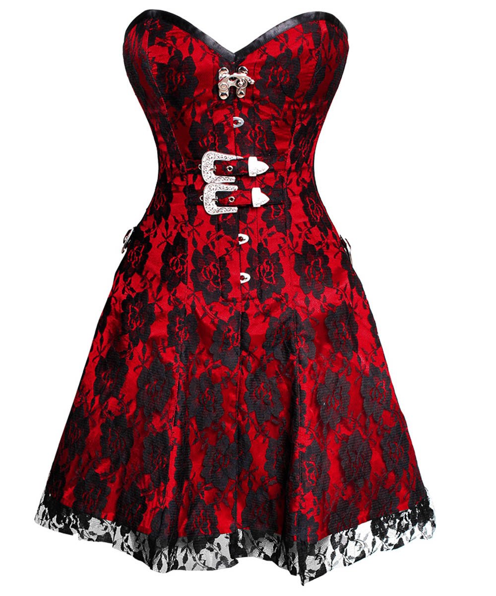 Mirabel Gothic Lace Overlay Corset Dress