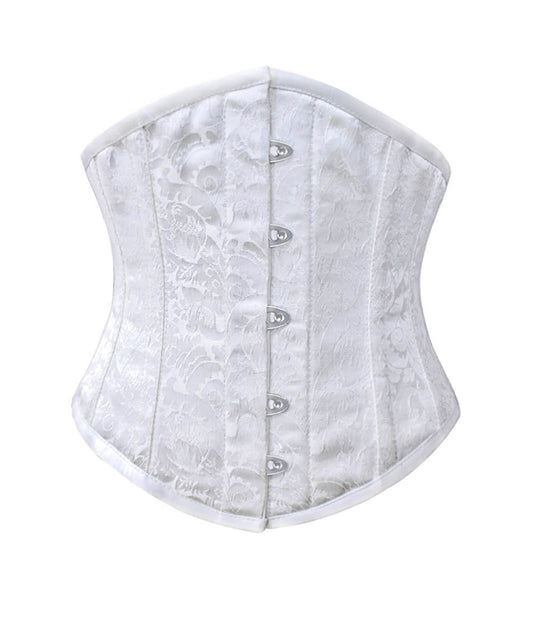 Wido Gothic Underbust White Brocade Corset