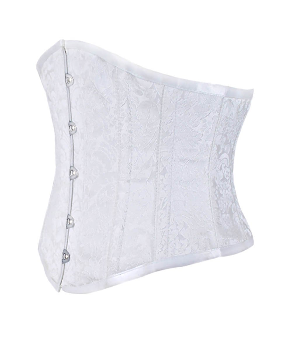 Wido Gothic Underbust White Brocade Corset