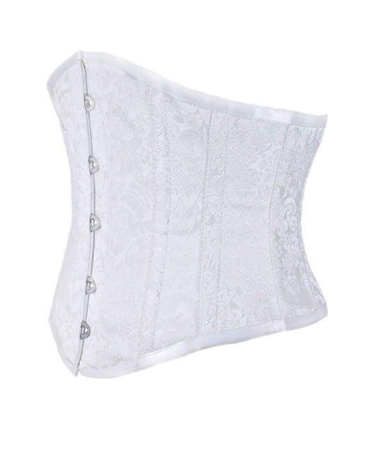 Wido Gothic Underbust White Brocade Corset