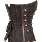 Alba Steampunk Overbust Brown Corset with Chains