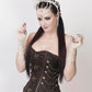 Alba Steampunk Overbust Brown Corset with Chains