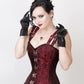 Ariana Gothic Steel Boned Corset with Shoulder Straps