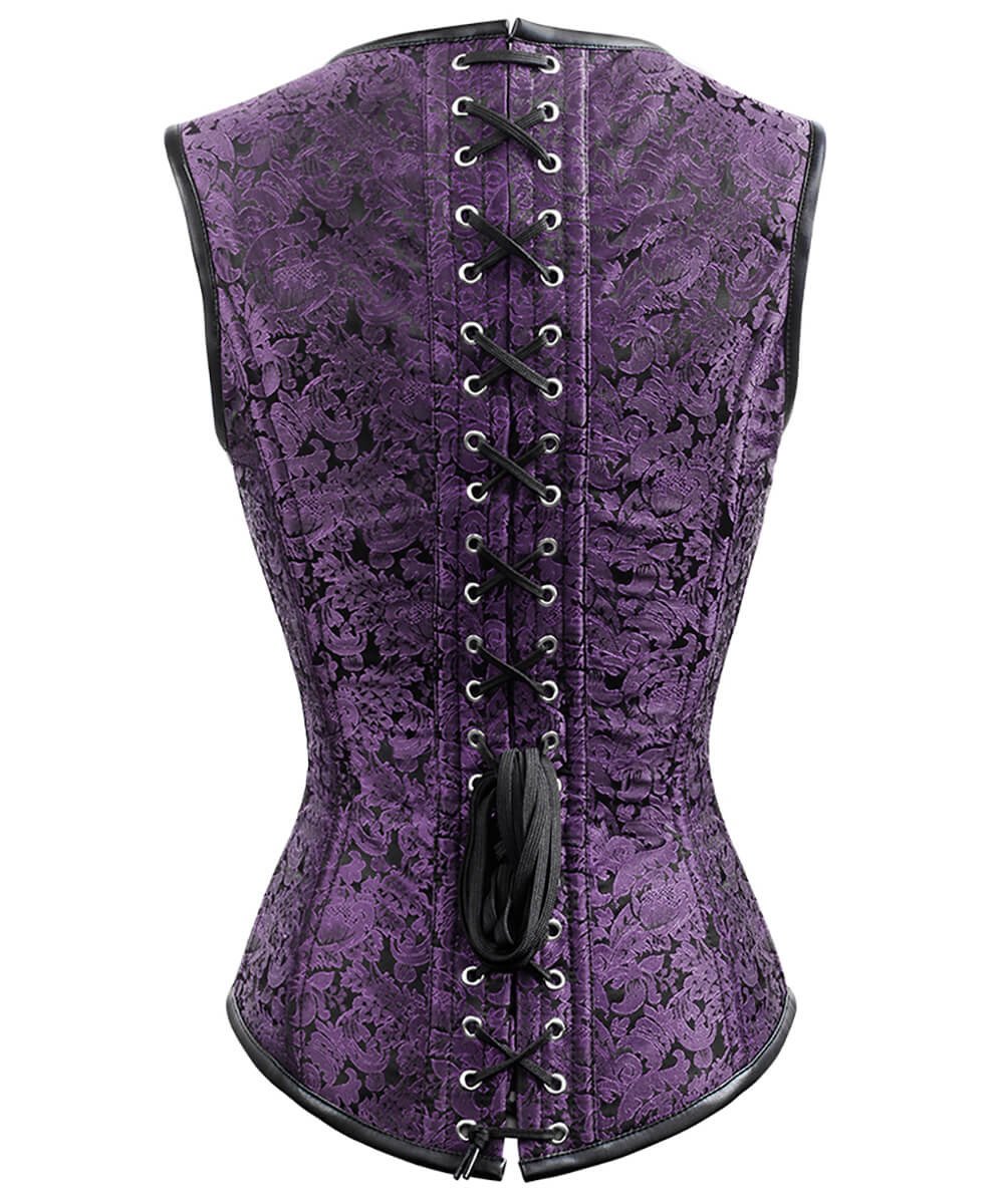Eartha Brocade Gothic Overbust Corset with Shoulder Staps