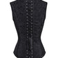Adrienne Gothic Overbust Black Corset with Shoulder Straps
