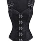 Adrienne Gothic Overbust Black Corset with Shoulder Straps
