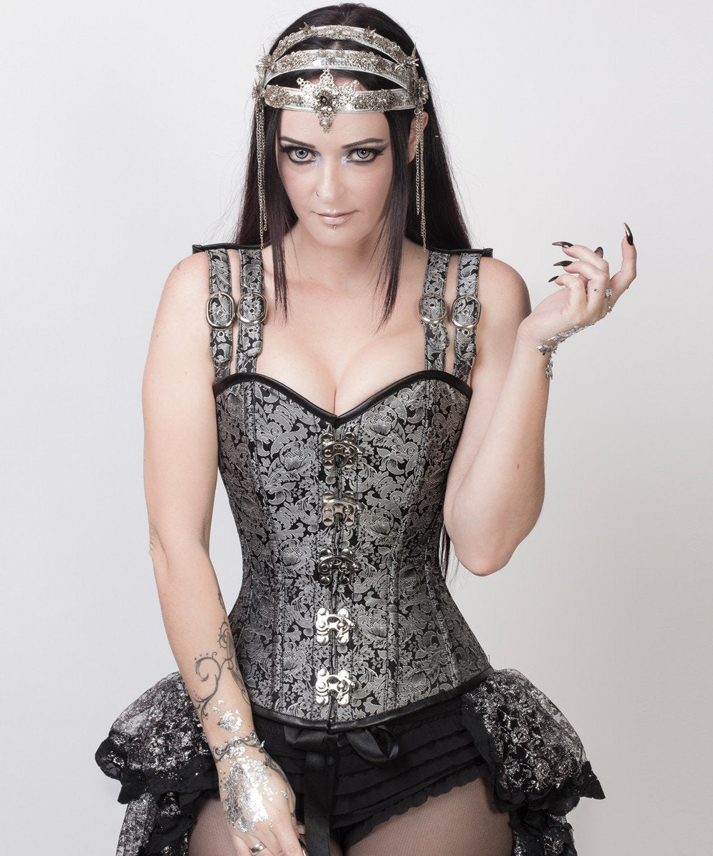 Alyssa Gothic Overbust Corset with Shoulder Straps