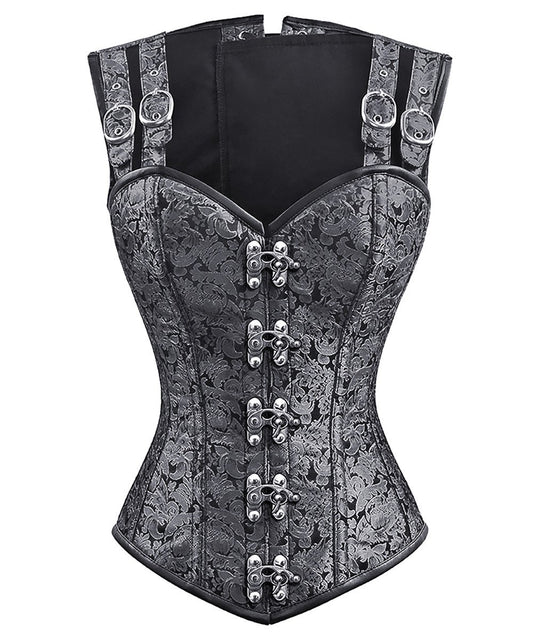 Alyssa Gothic Overbust Corset with Shoulder Straps