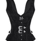 Ellette Gothic Steel Boned Overbust Corset with Buckles