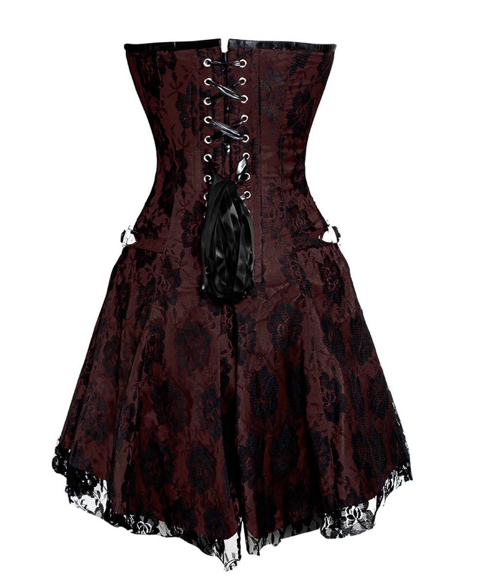Karissa Gothic Lace Overlay Corset Dress