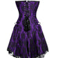 Aengus Gothic Lace Overlay Corset Dress