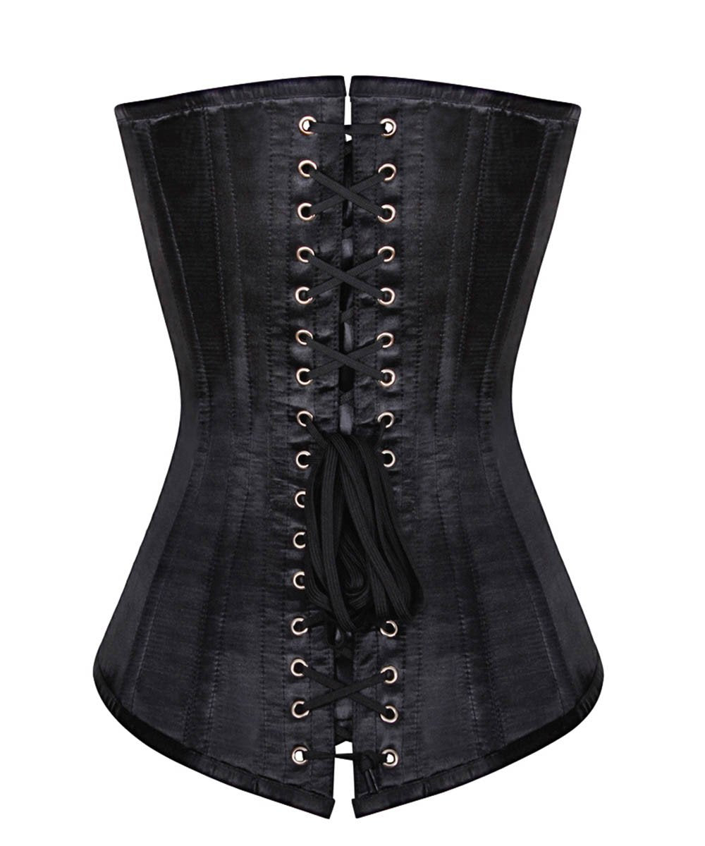 Riva Black Overbust Long Torso Corset