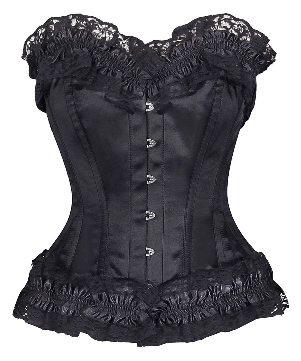 Jemma Satin Burlesque Overbust Corset for Sale