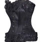 Jemma Satin Burlesque Overbust Corset for Sale