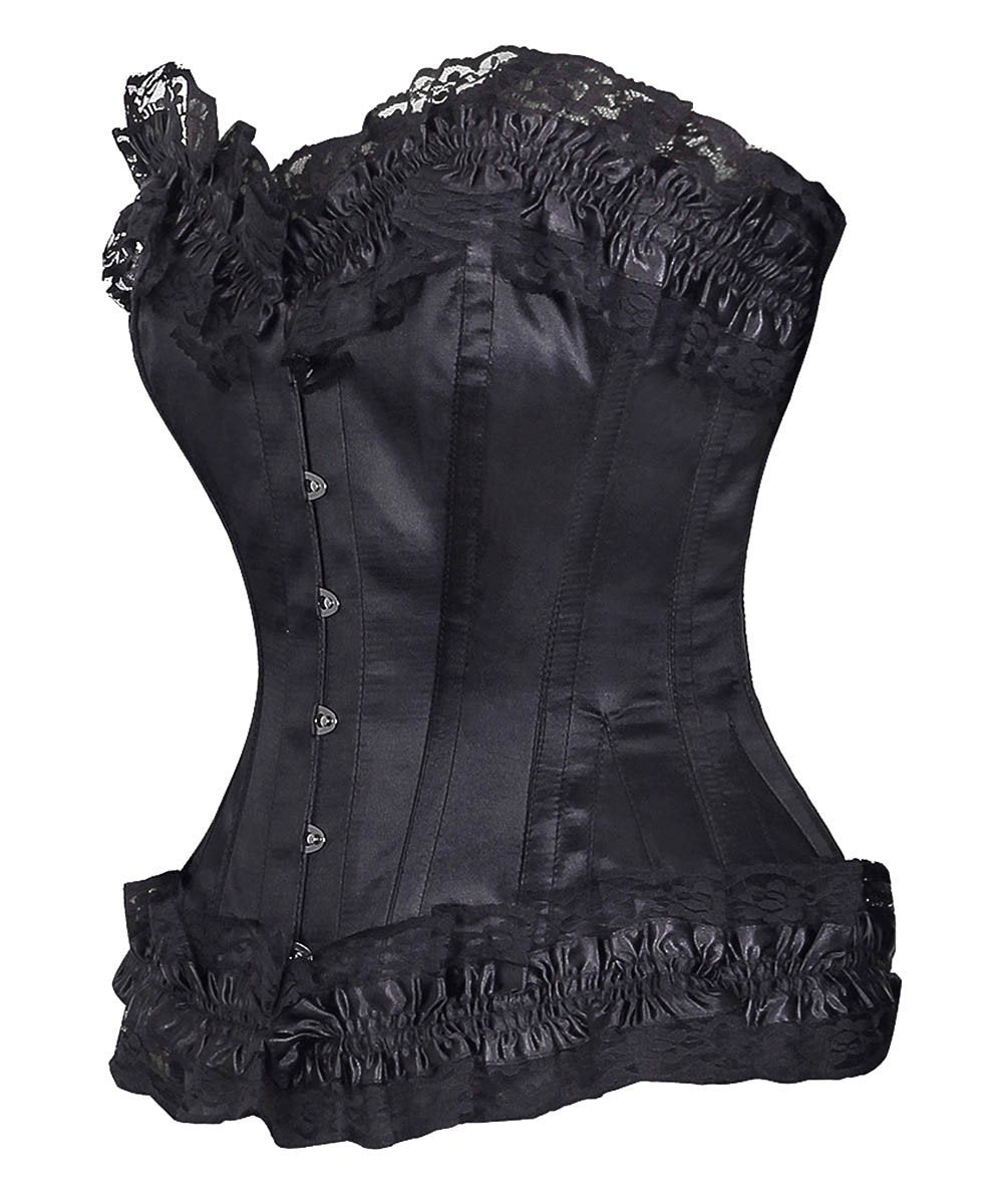 Jemma Satin Burlesque Overbust Corset for Sale
