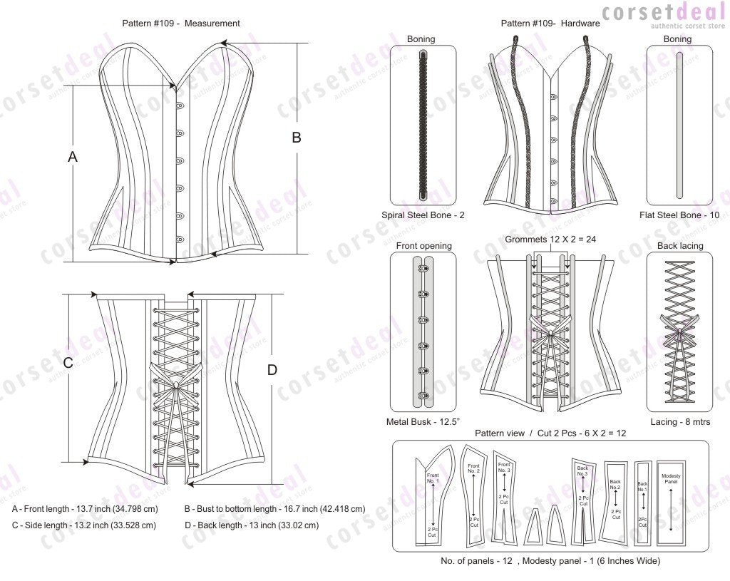 Romaine Black Corset